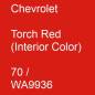 Preview: Chevrolet, Torch Red (Interior Color), 70 / WA9936.